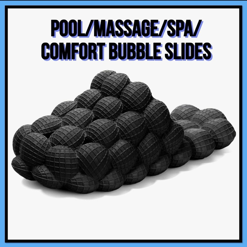 Women’s Black Comfort Bubble Slides